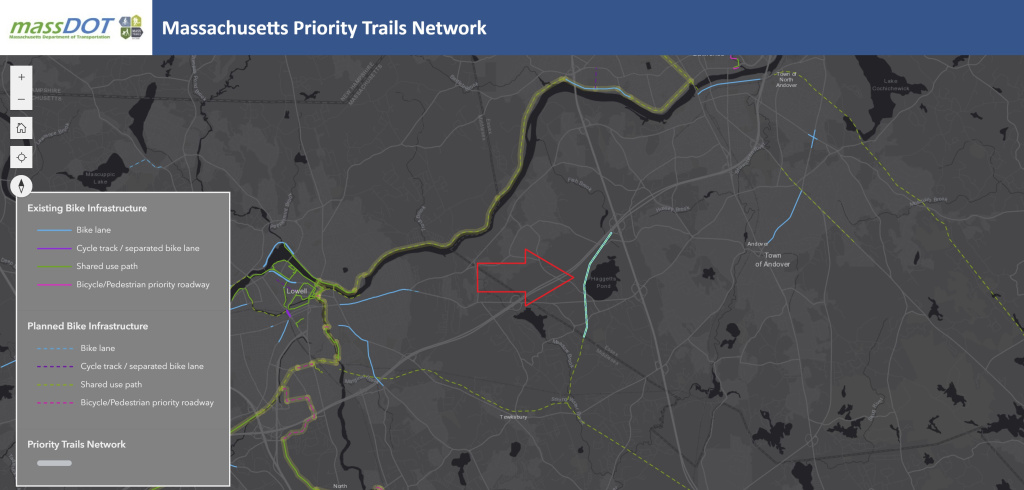 MassDOT Bike Path network