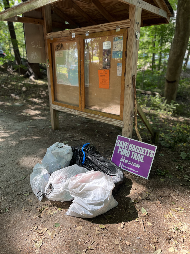 A few of the many bags of trash we collected.